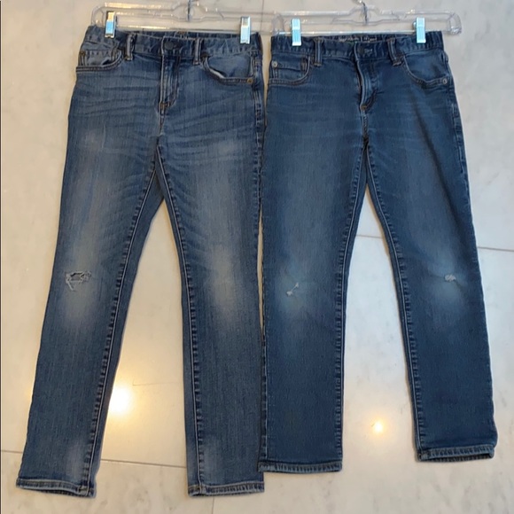 Jean Droit Garçon GapKids 1969 Taille 10 Slim Délavé Foncé - Coton